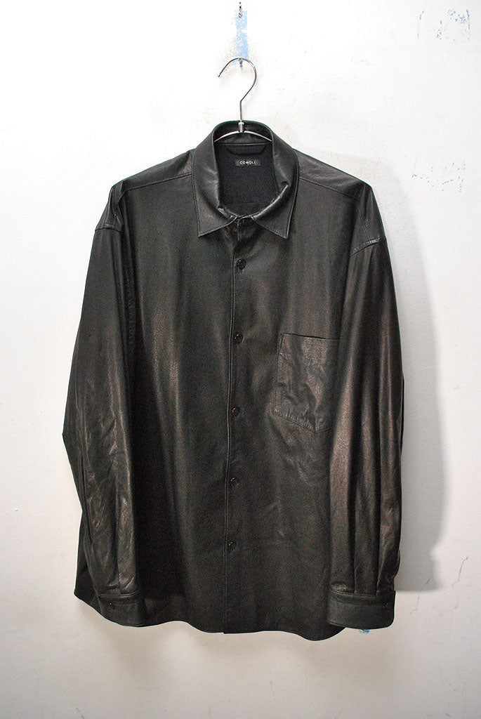 あすつく】 COMOLI LEATHER SHIRT コモリ レザーシャツ 3