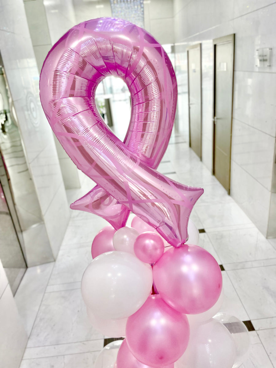 Breast Cancer Awareness Balloon Kit, Pink Ribbon Balloon