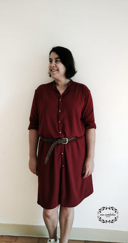 PDF sewing pattern shirt dress for women - easy to sew