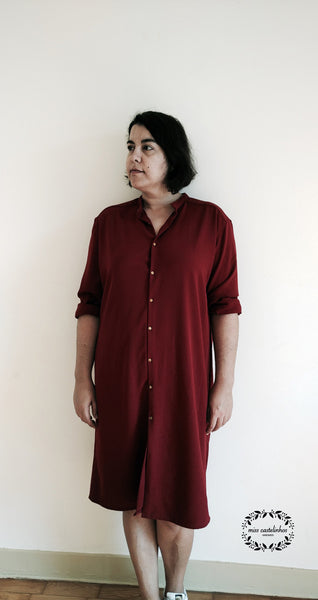 PDF sewing pattern shirt dress for women - easy to sew