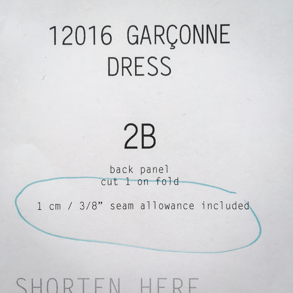 measuring the finished garment sizes