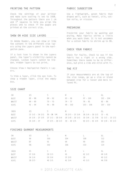 finished garment measurements vs. body measurments when exploring ease.