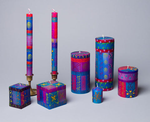 Blue Moon candle collection - taper candles and pillars. Fair Trade