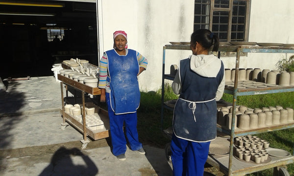Artisans at Kapula making fair trade ceramics #Blacklivesmatter