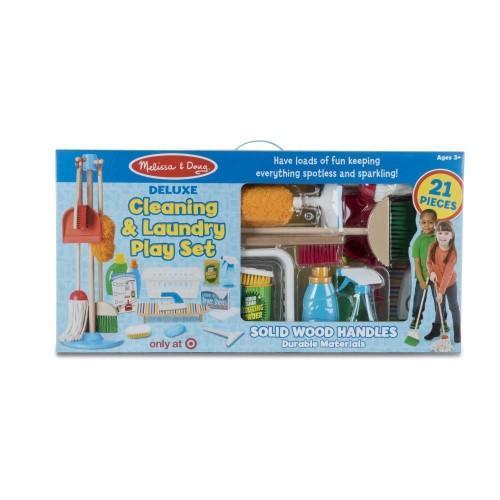 cleaning and laundry play set