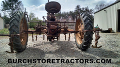 Farmall C tractor with C254 cultivator back view