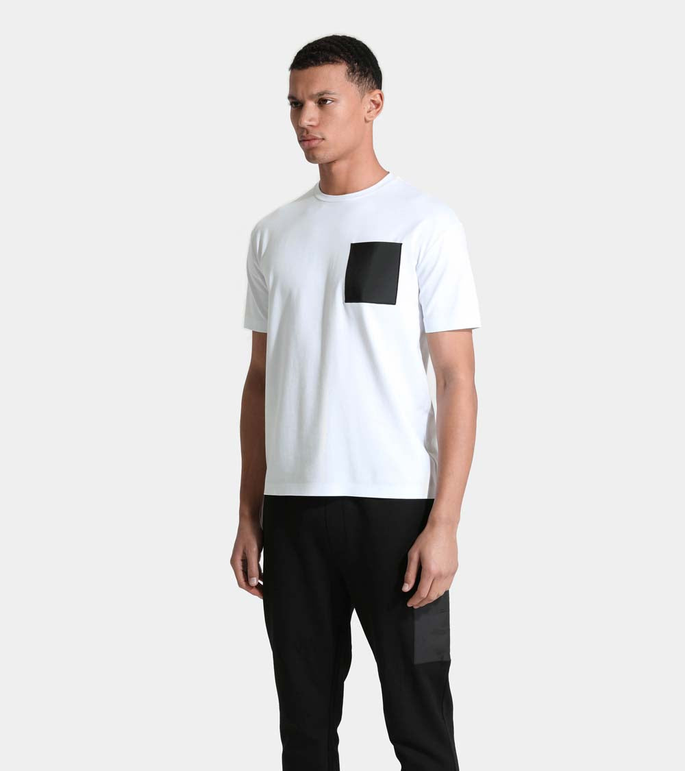 UH10 POCKET T-SHIRT  | WHITE BLACK