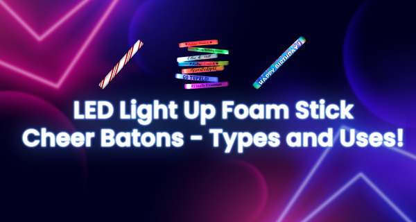 Foam Glow Sticks Party Cheer Supplies with 3 Modes Colorful