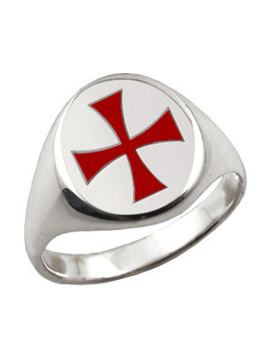 Knights Templar Ring Sterling Silver Crusader Masonic Jewelry