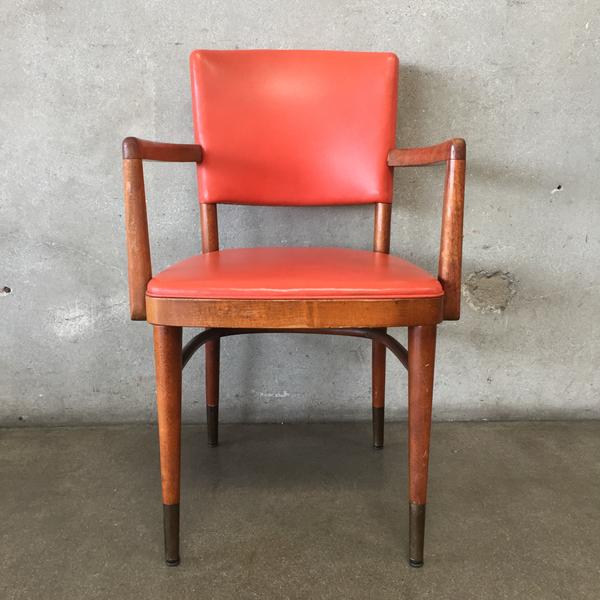 Retro Red Mid Century Arm Chair - Urban Americana