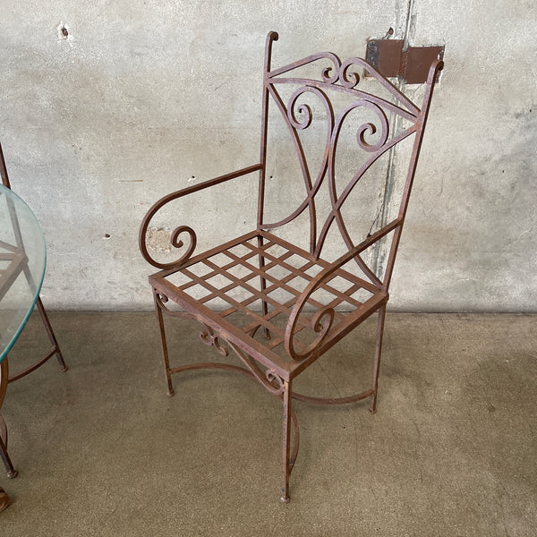 vintage wrought iron bistro set