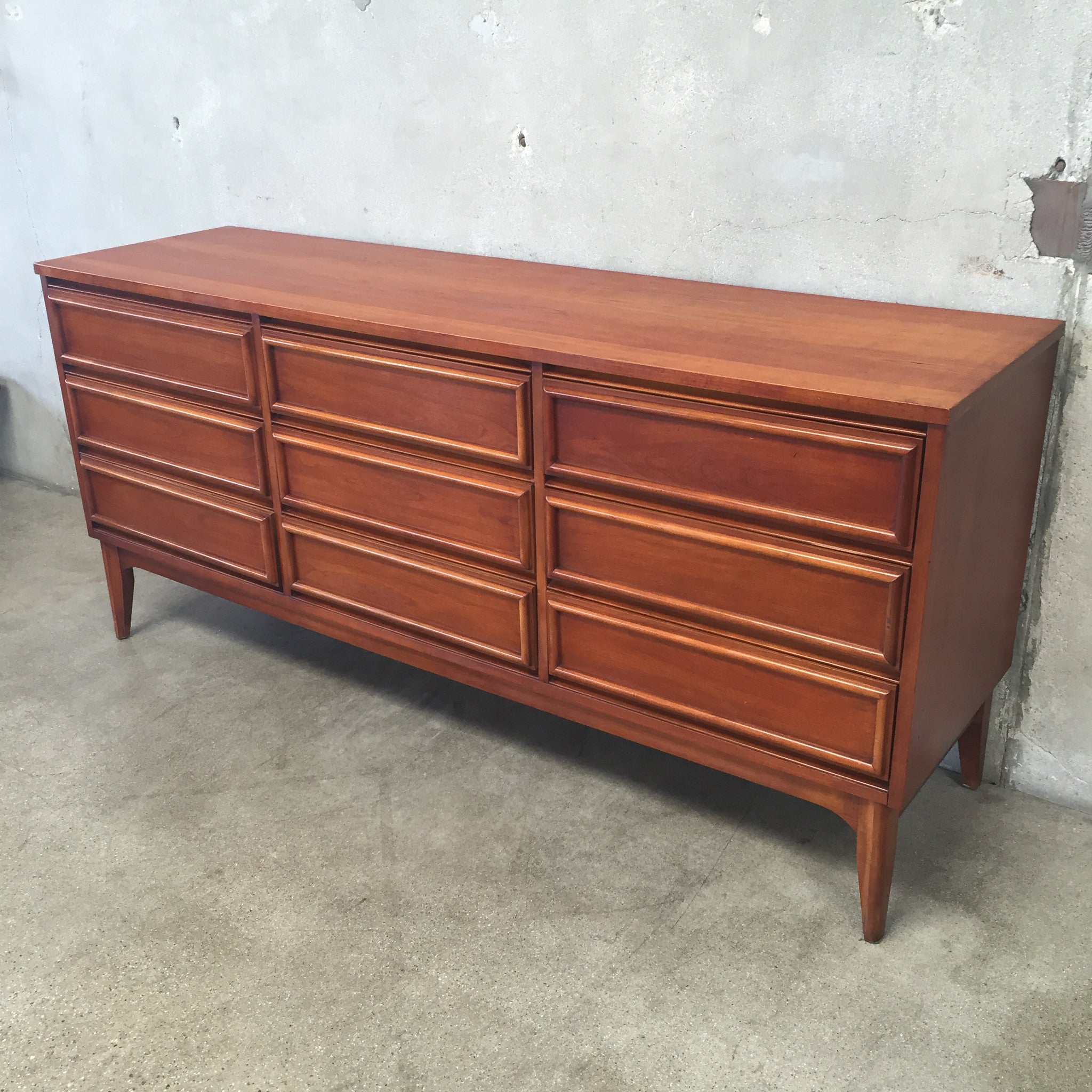 Mid Century Modern Nine Drawer Dresser UrbanAmericana