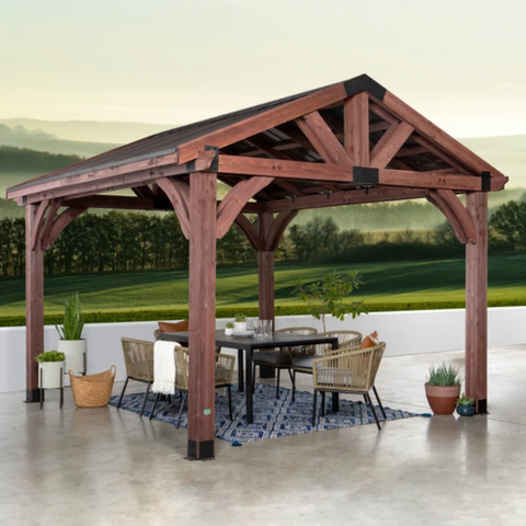 wooden gazebo