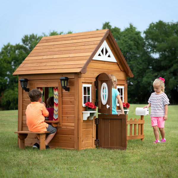 backyard wooden playhouse