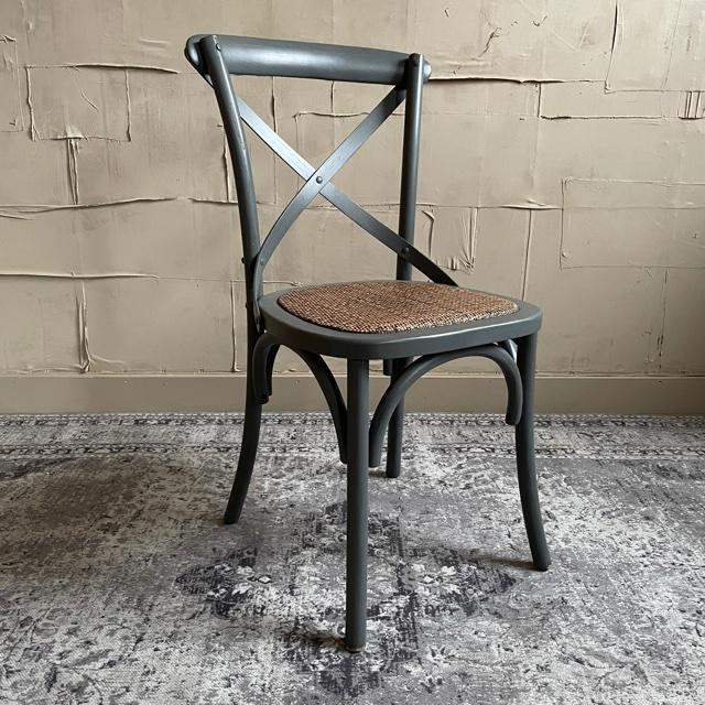 grey cross back dining chairs