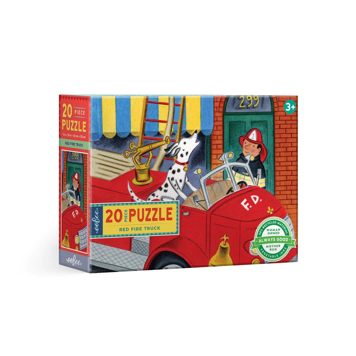Red Fire Truck 20 PC Puzzle by eeBoo