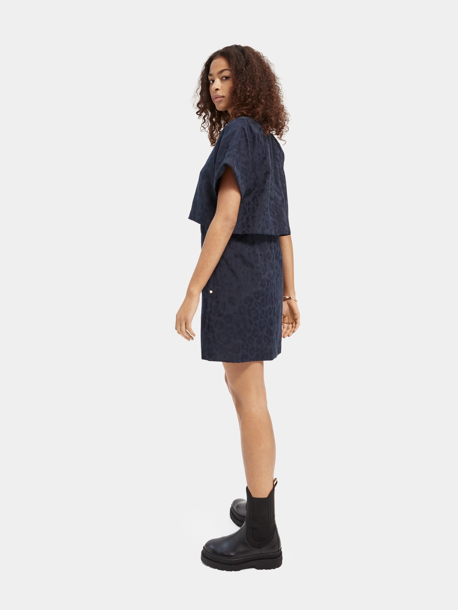 Animal print TENCEL� blend shirt dress - Scotch & Soda