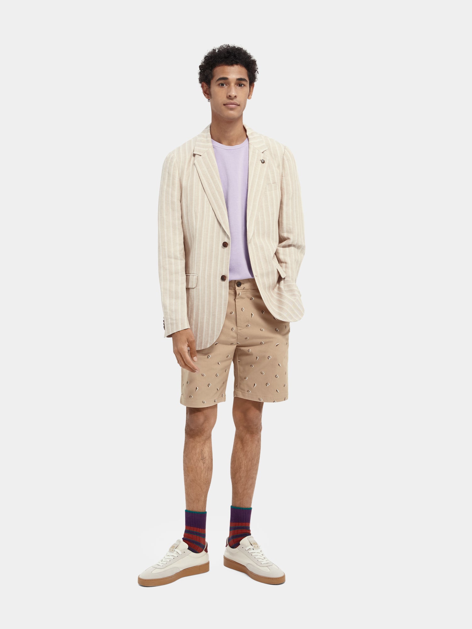 Pinstripe linen & ECOVERO� blend blazer - Scotch & Soda
