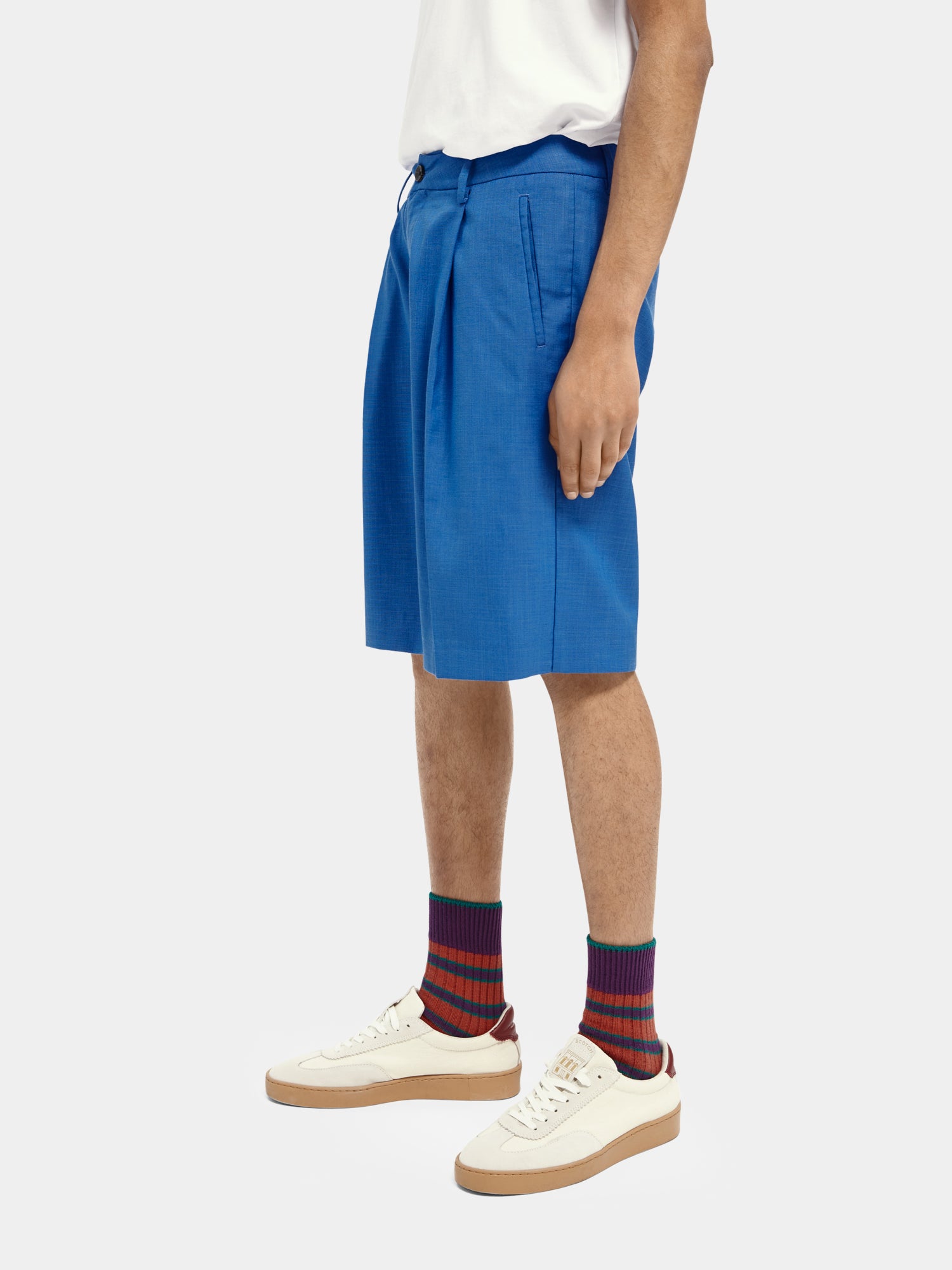 Pleated bright melange Bermuda short - Scotch & Soda