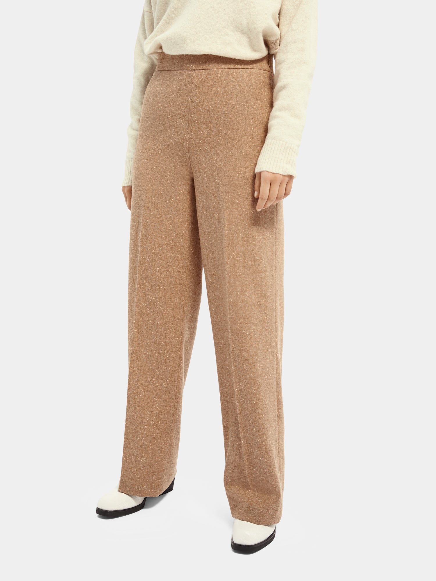 Wide leg wool-blend pants - Scotch & Soda