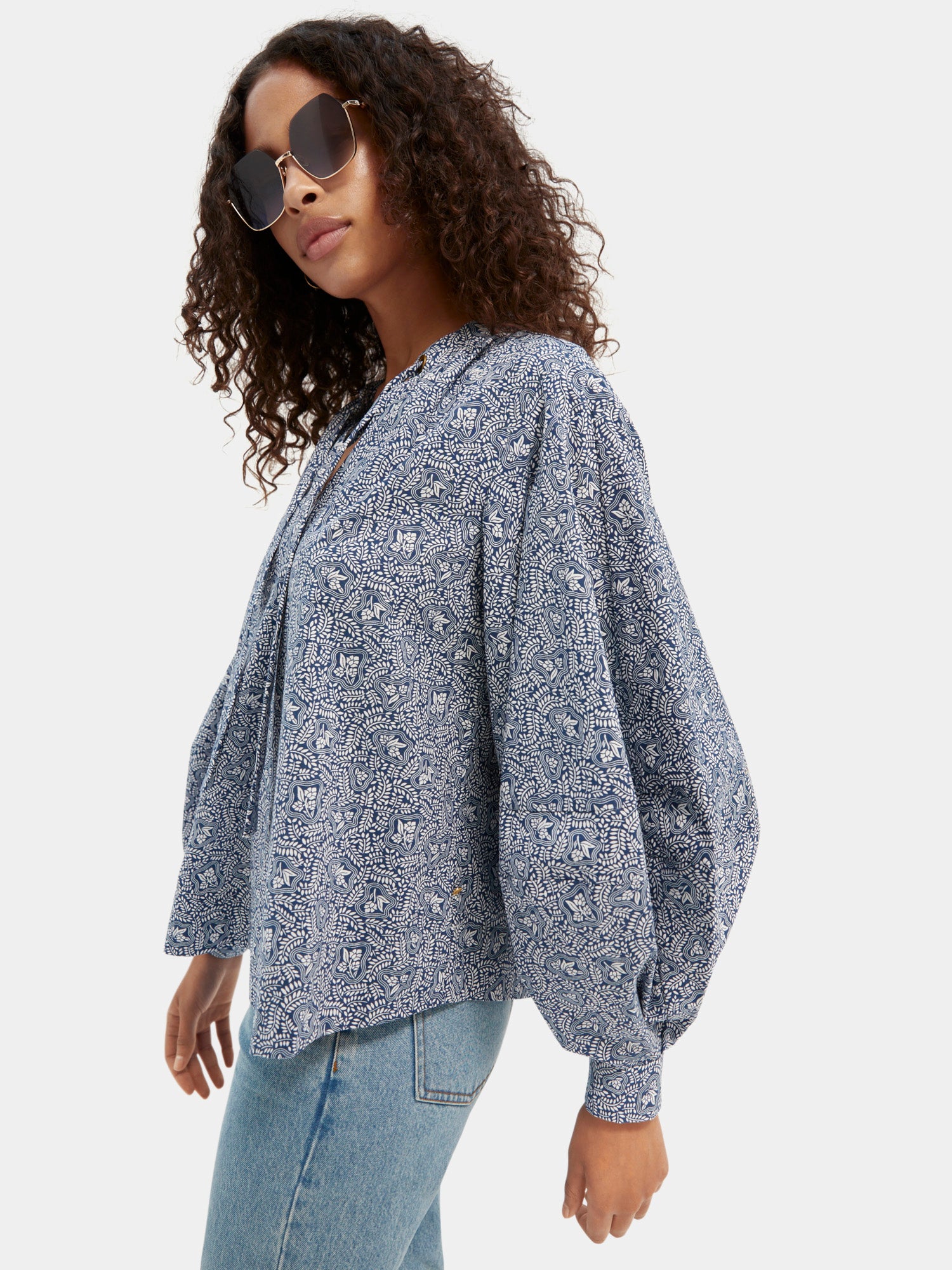 Puffed long-sleeved blouse - Scotch & Soda AU