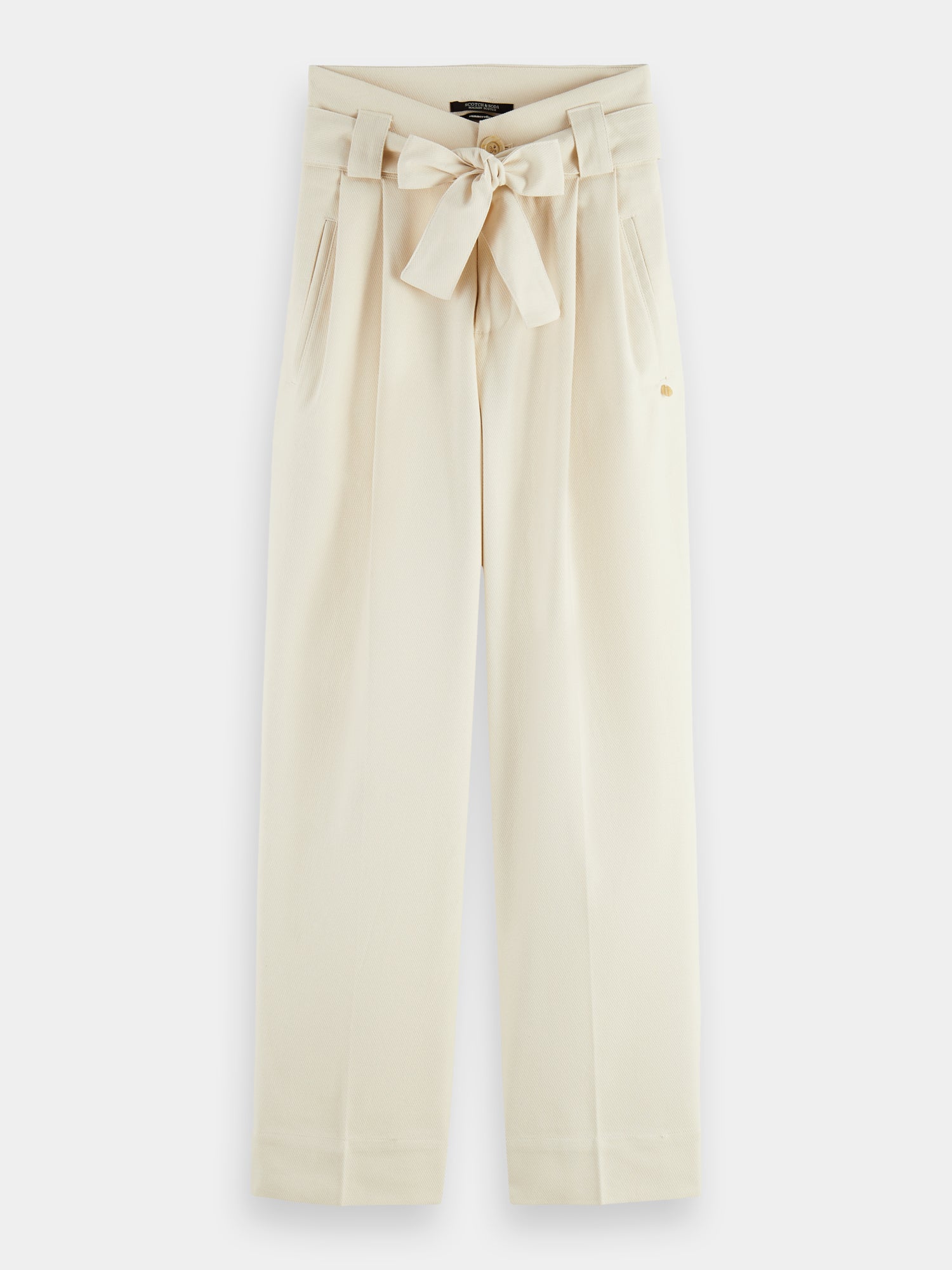 High-rise twill trousers - Ecru - Scotch & Soda