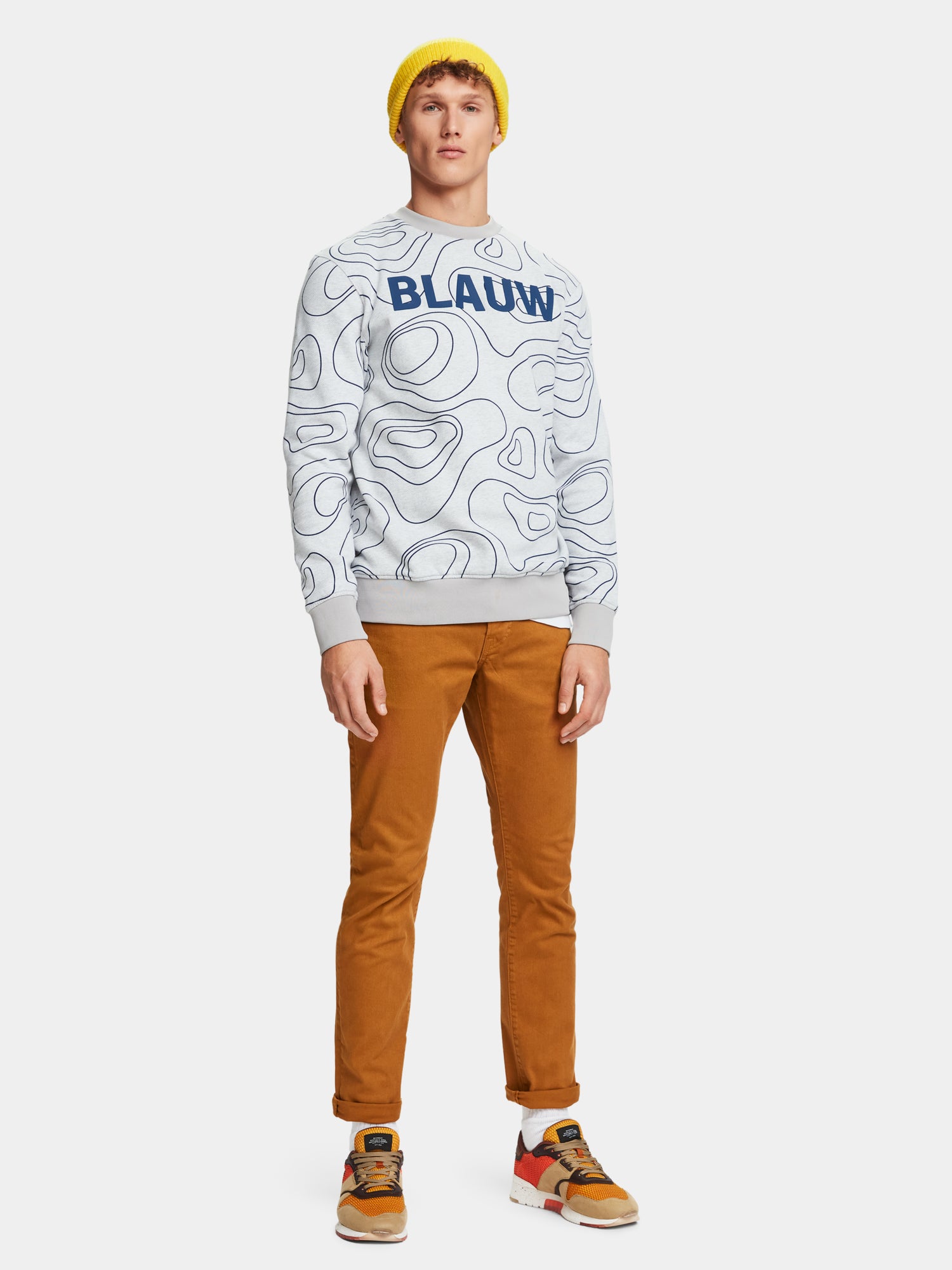 100% cotton Blauw crew neck sweatshirt - Scotch & Soda