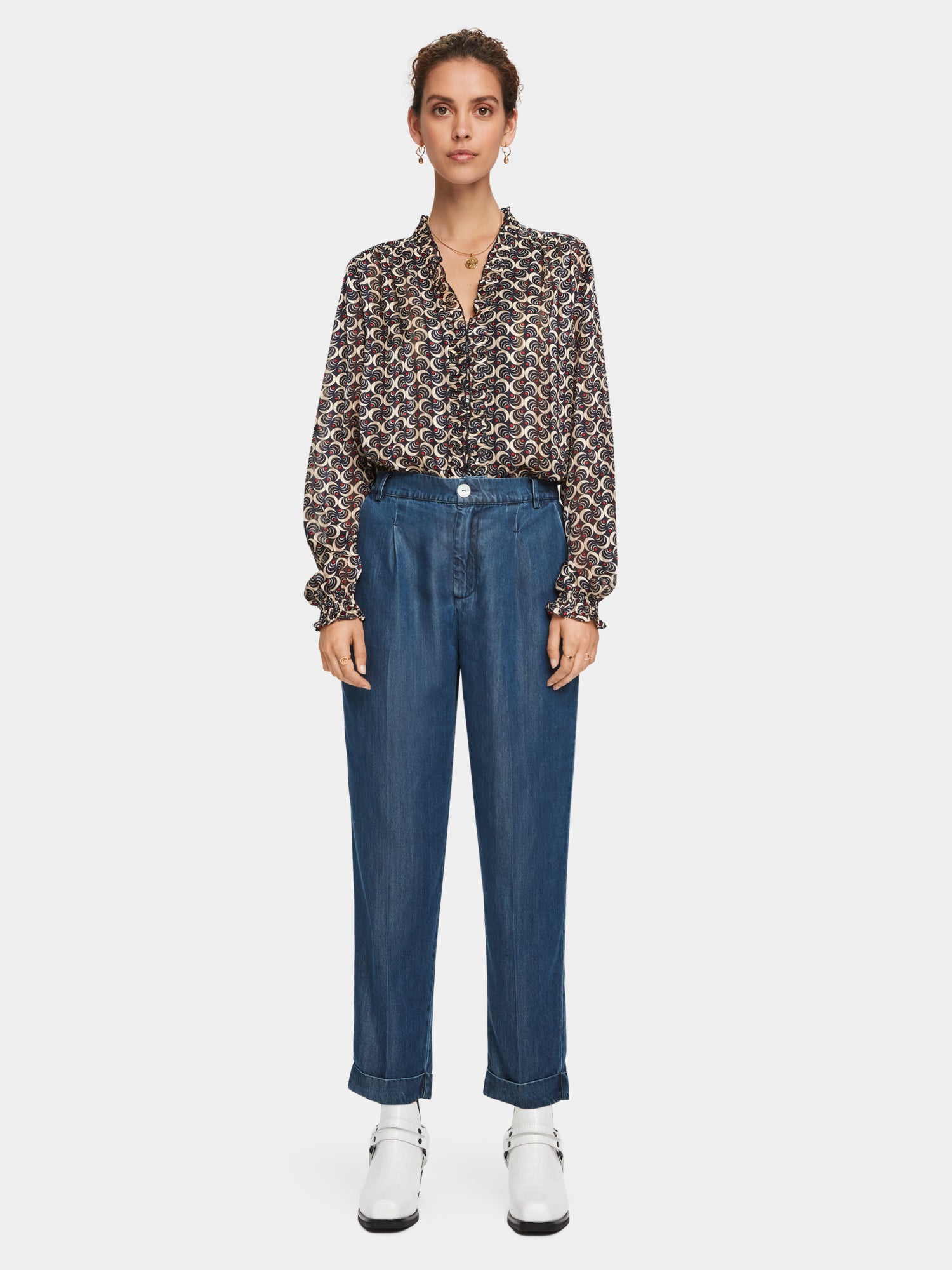 TENCEL drapey fit high-rise chino - Scotch & Soda