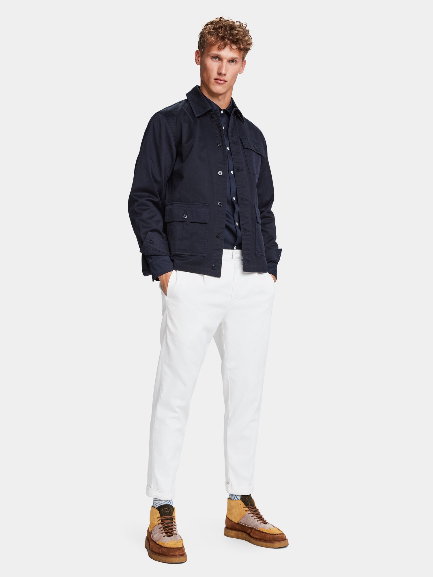 100% cotton structured field jacket - Scotch & Soda