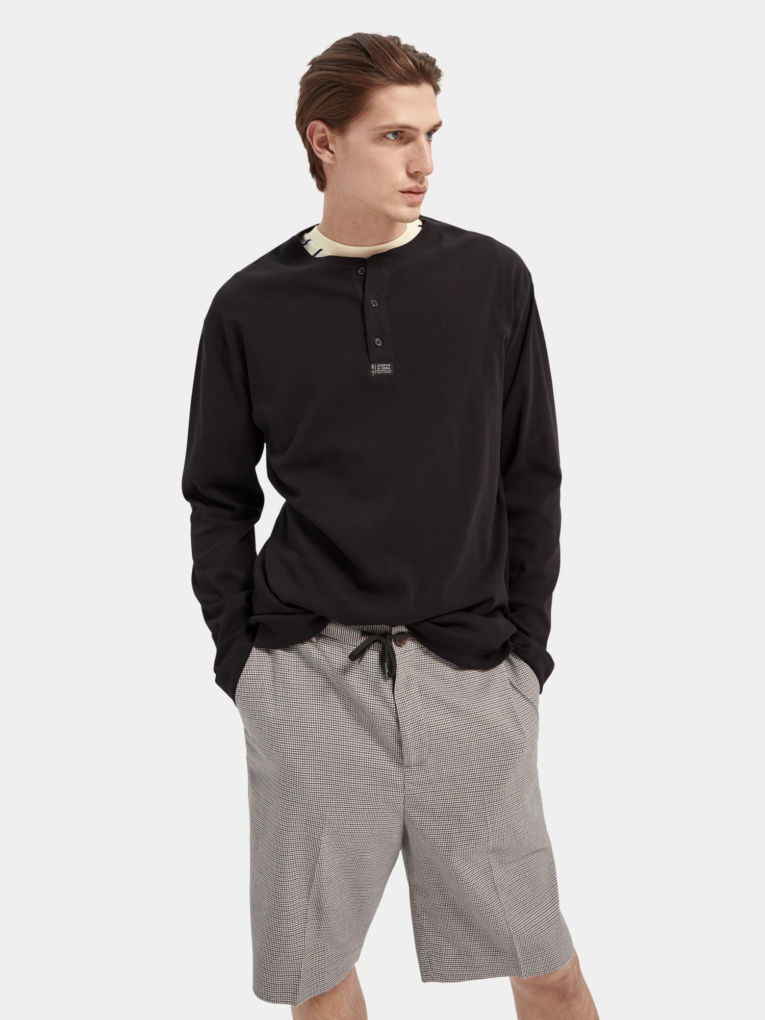 Classic organic cotton grandad shirt - Scotch & Soda