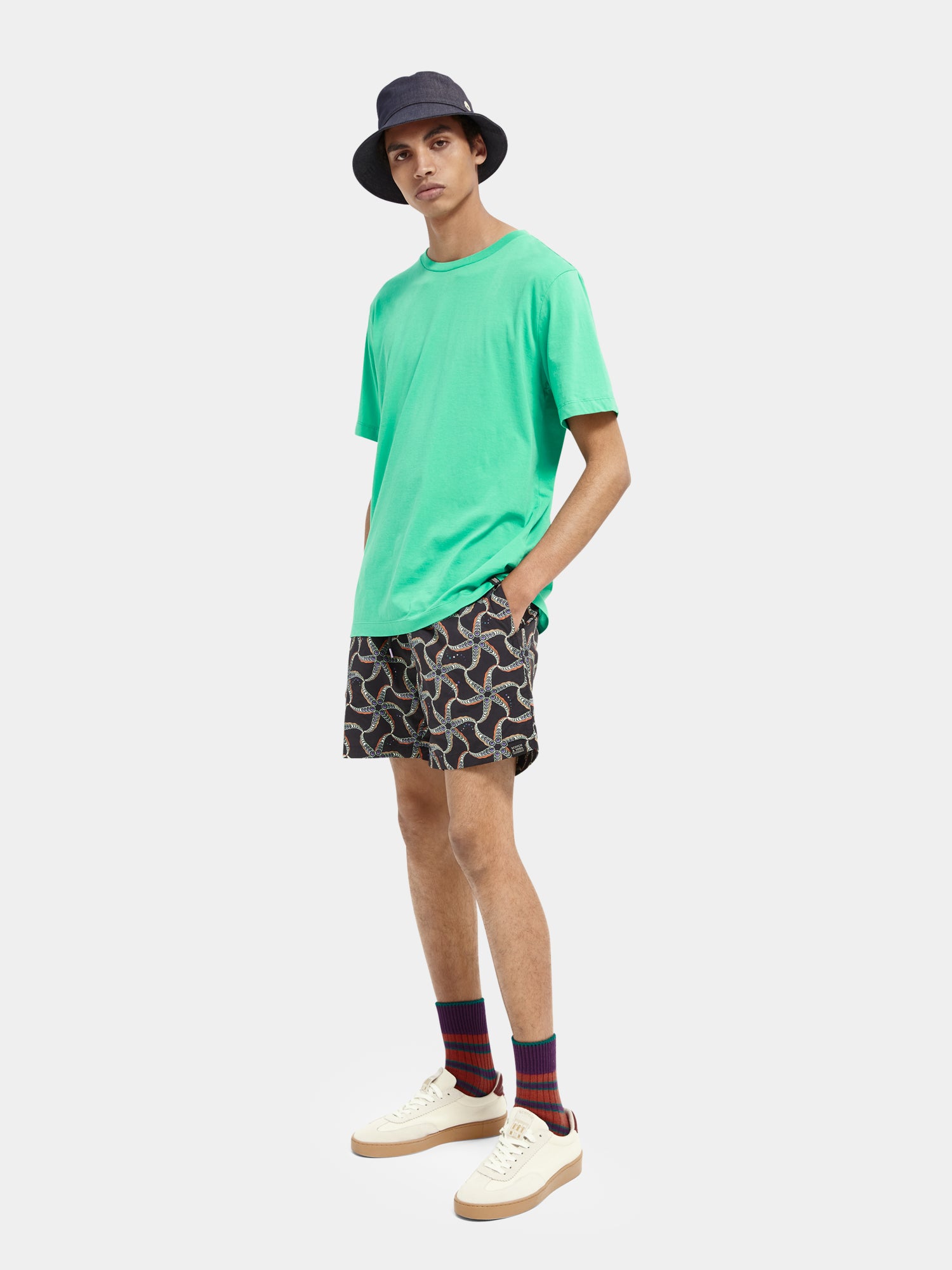 Solid organic cotton-jersey T-shirt - Scotch & Soda
