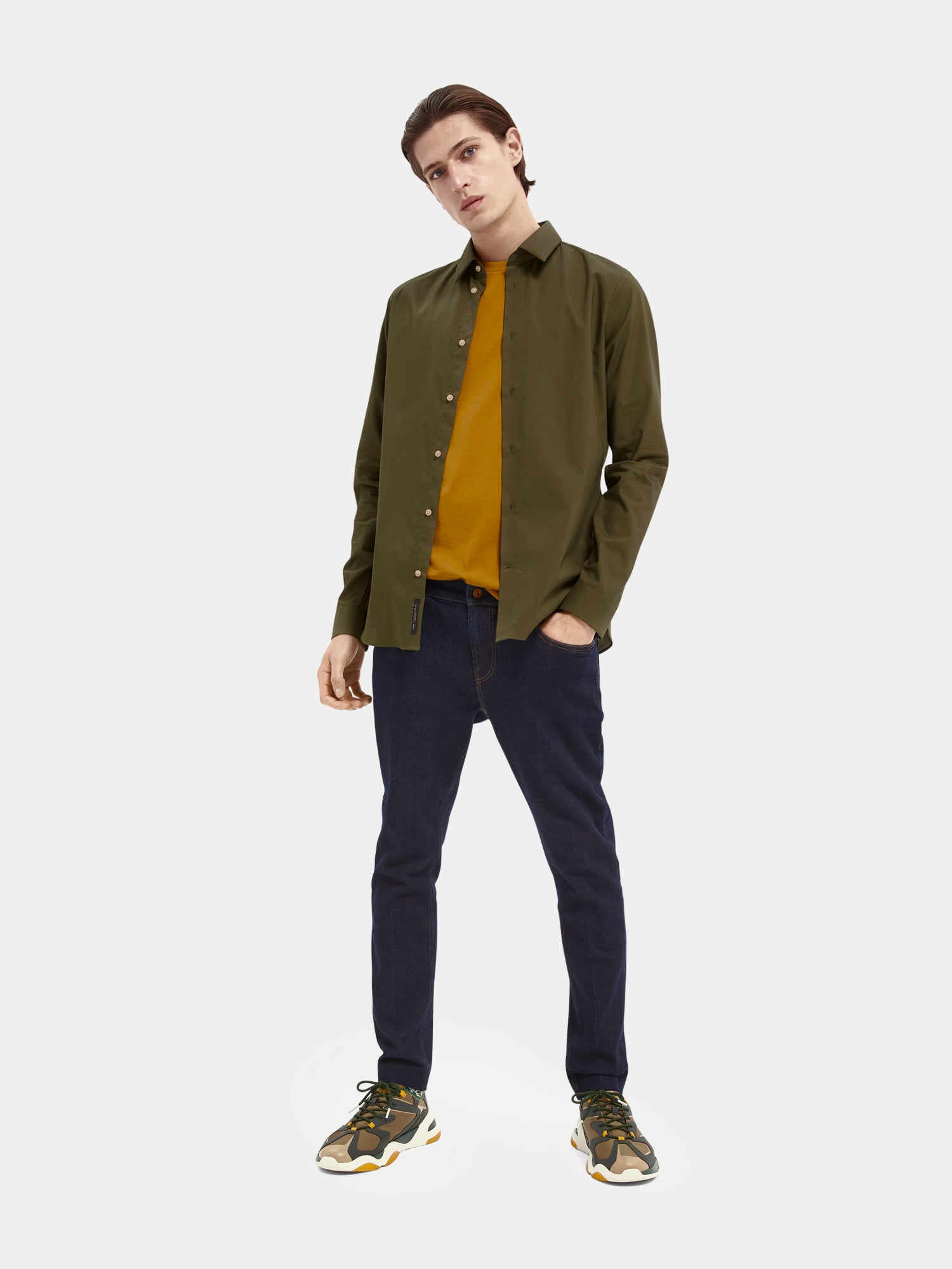 Classic slim fit cotton elastane blend shirt - Scotch & Soda