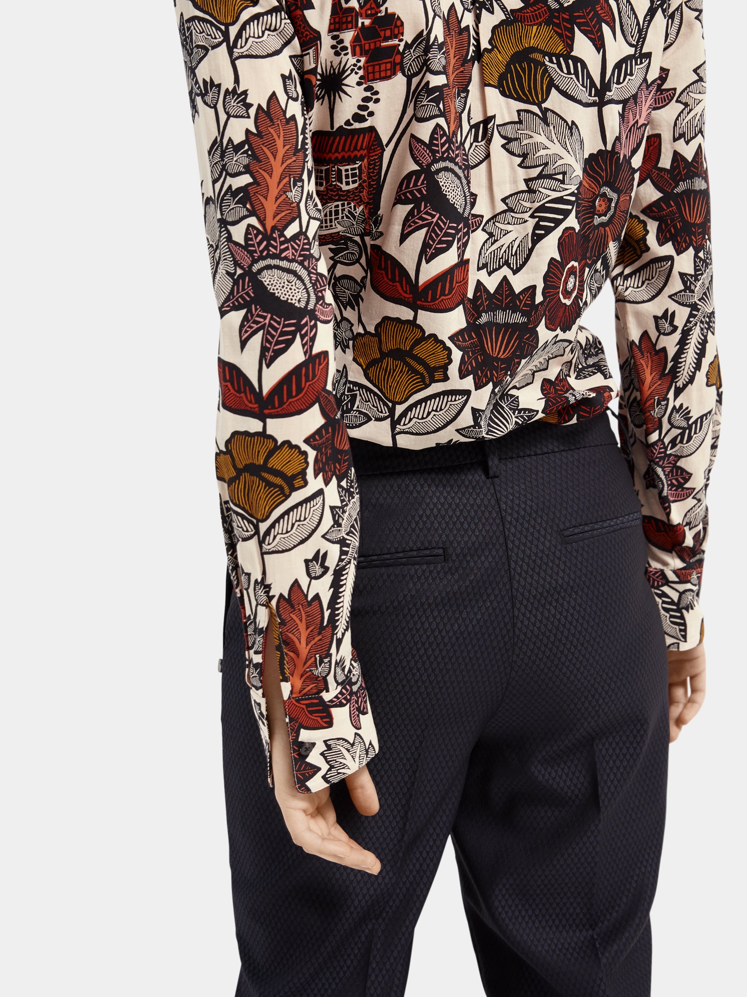 Slim-fit button-down organic cotton blend shirt - Scotch & Soda