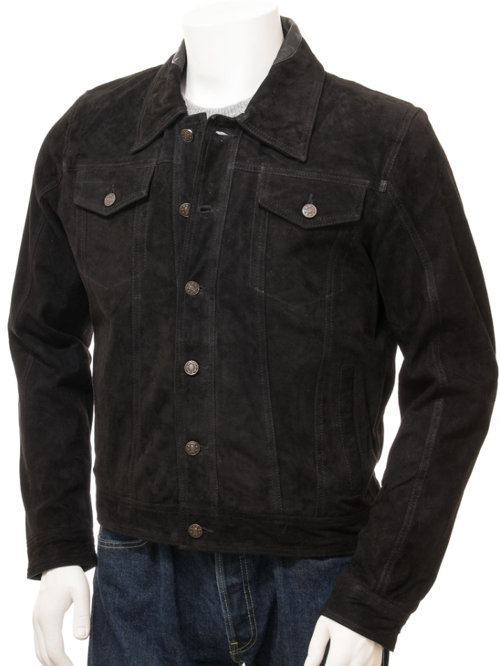 suede leather trucker jacket