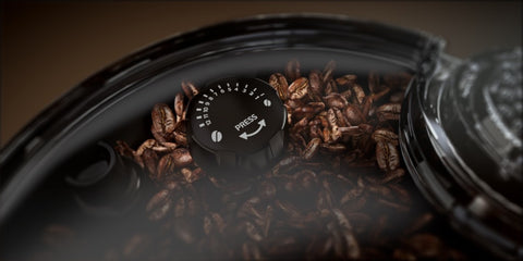 Picture of grinder inside a superautomatic espresso machine
