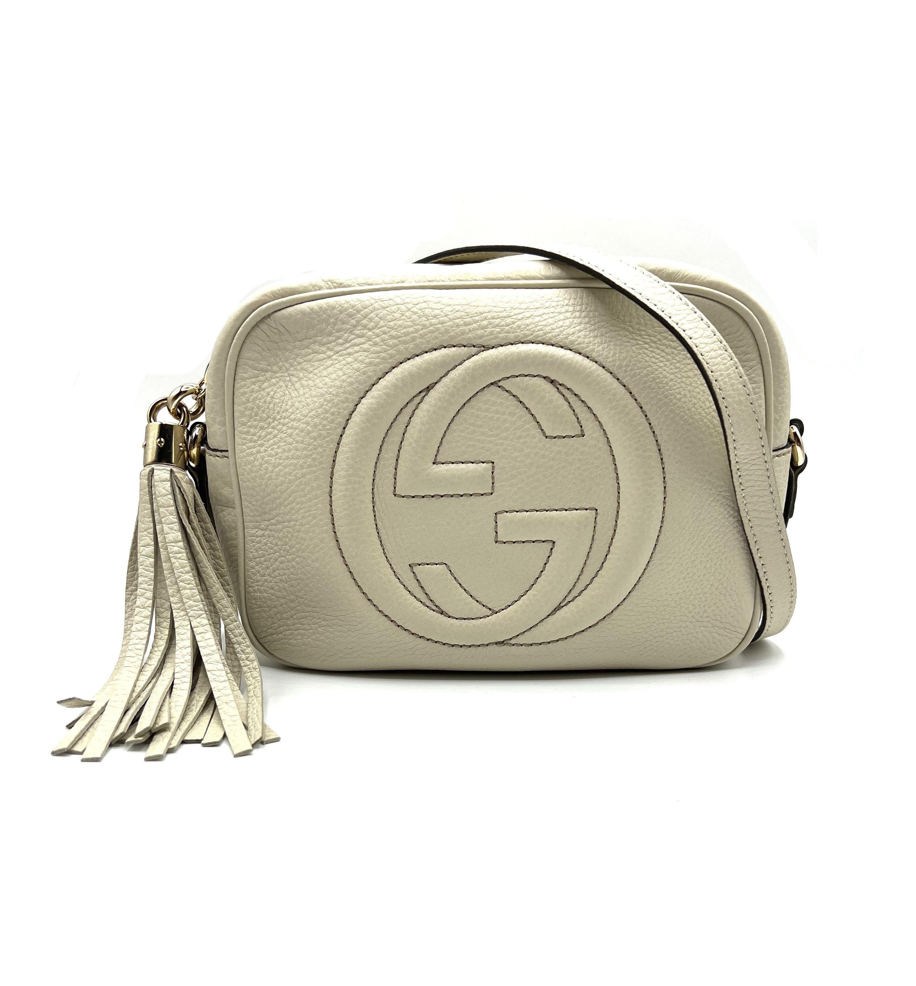 cream gucci disco bag