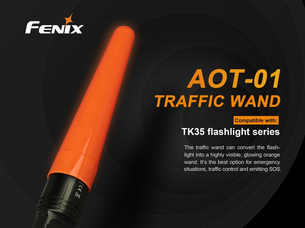 Fenix AOT-01 Traffic Wand, Accessory for Flashlight, Torch used for traffic control