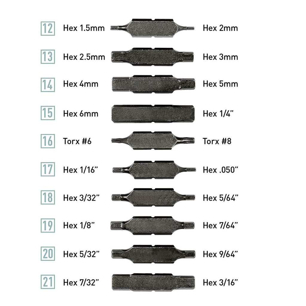 Leatherman Bit Kit Set, Multi-tool accessory for extended tools, 21 Double-Ended Screwdriver Bits for Multitools