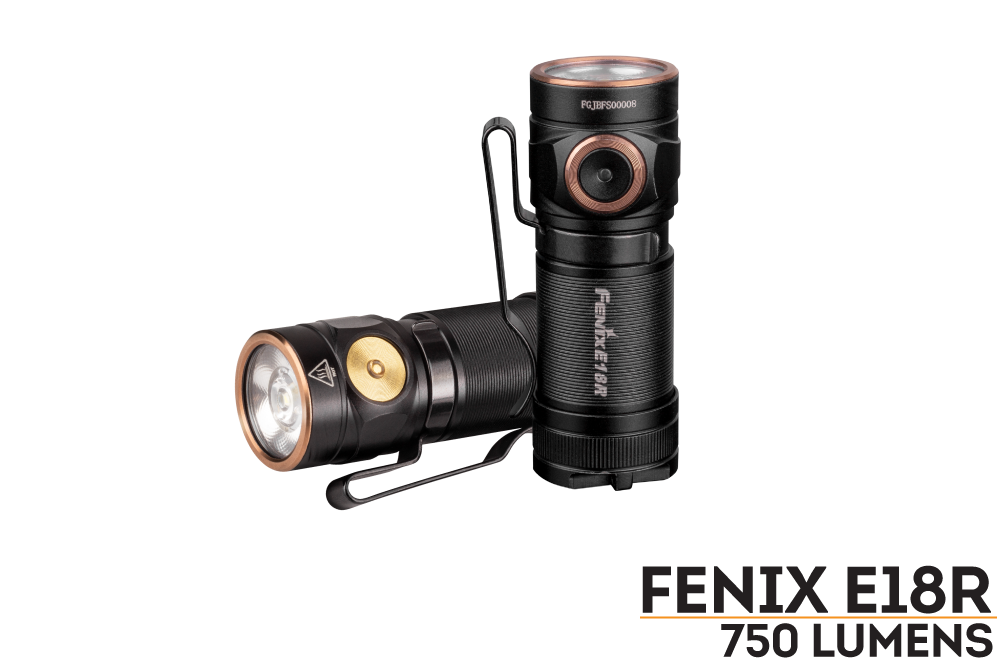 Fenix E18R LED Flashlight, Mini Compact Everyday Carry LED Torch, Outdoor work purpose powerful light, Rechargeable Flashlight
