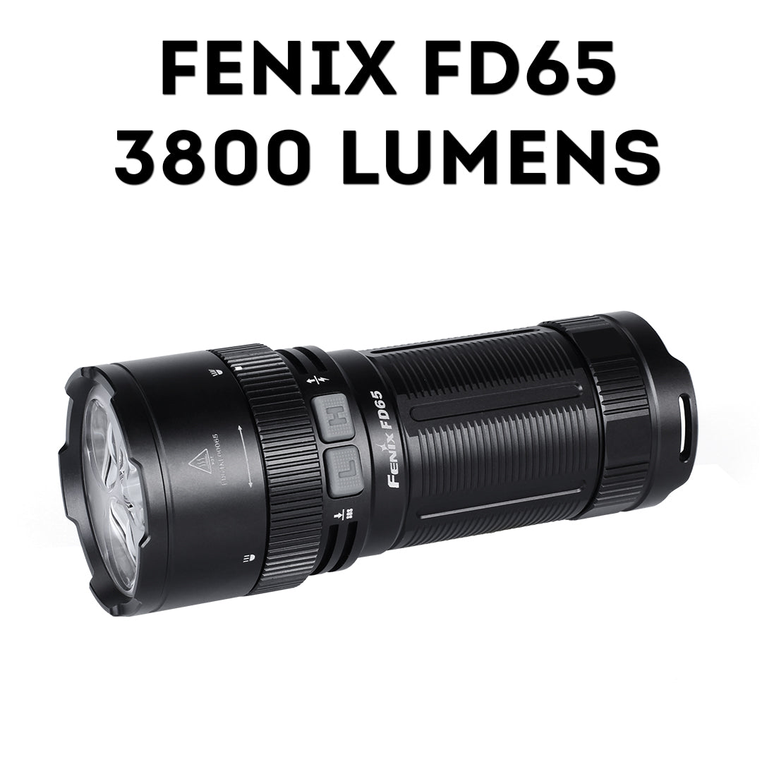 Fenix FD65 Focus Adjustable Flashlight, 3800 Lumen Searchlight | Powerful Searchlight | Zoomable Flashlight