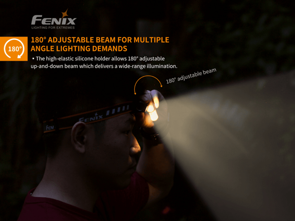 Fenix HM23 LED Headlamp in India for Outdoors, Running, Hiking, 240 Lumens Neutral White LED, Compact & Light weight Head Torch