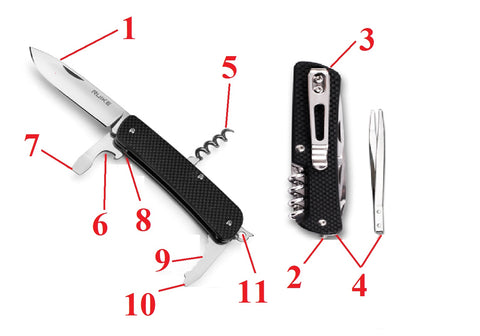 Ruike M21 Multi-Function Pocket Knife | 11 Functions Buy Online