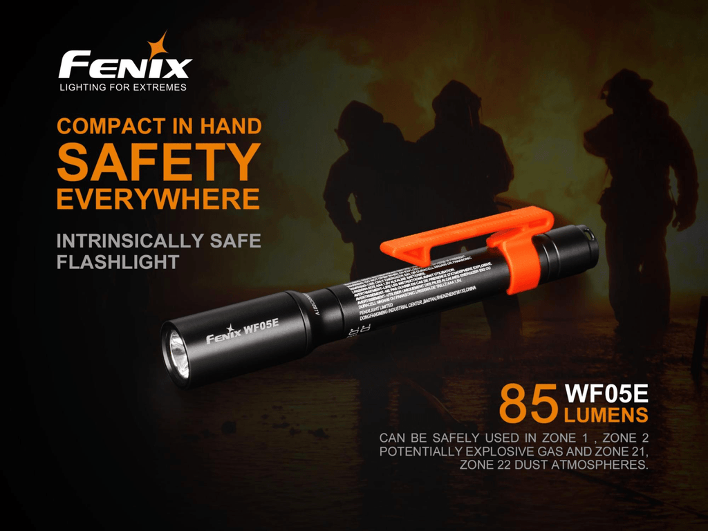 Fenix WF05E LED Flashlight, Intrinsically Safe Explosion Flameproof Torch in India, Pen Size Industrial Safe Torch, AA Battery Flashlight for Industrial Use