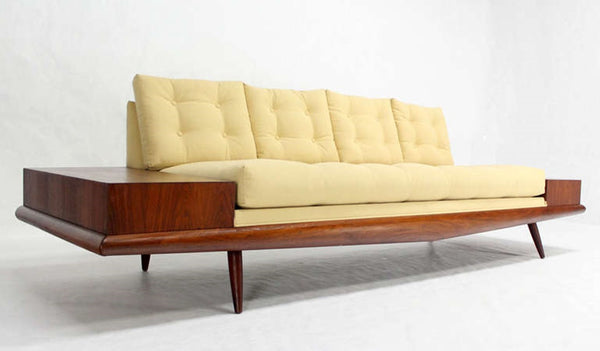 Mid Century Le Corbusier LC4 Style Leather Chaise Lounge Daybed