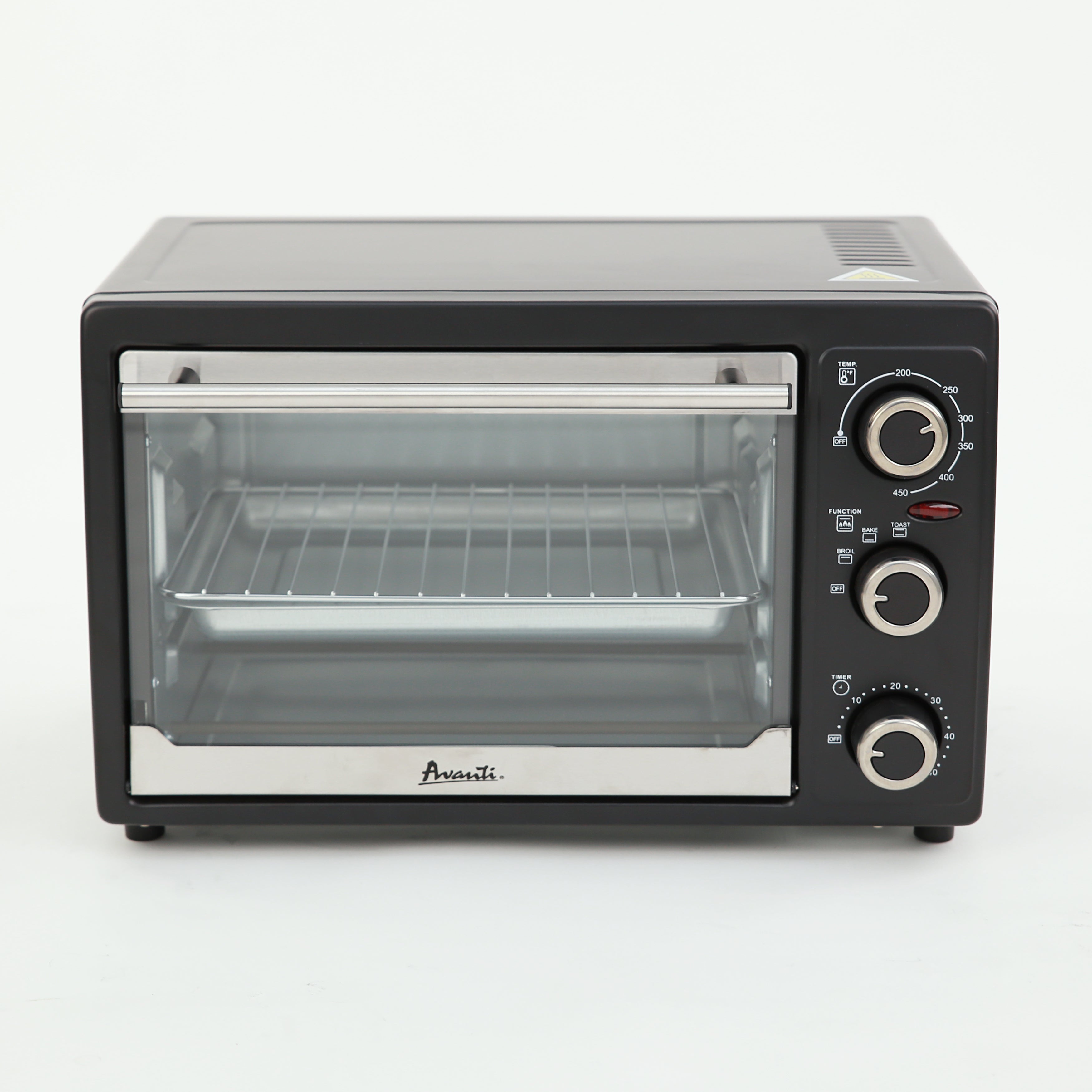 Avanti POW31B Toaster Oven 0.32 Cu Ft Capacity 14 1/2 X Stainless Steel/black 