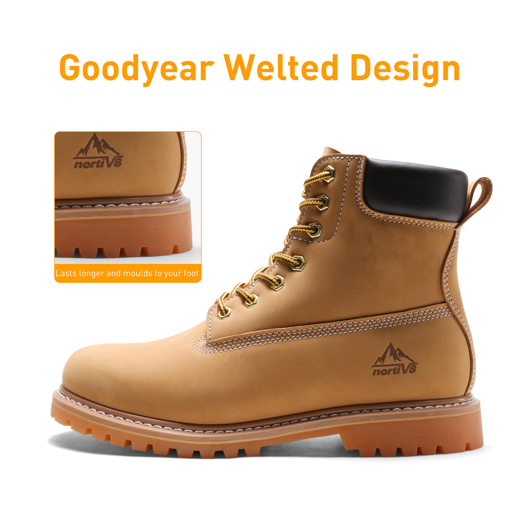 Men’s Lace Up Leather Work Boots