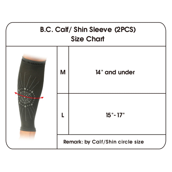 calf sleeve size chart