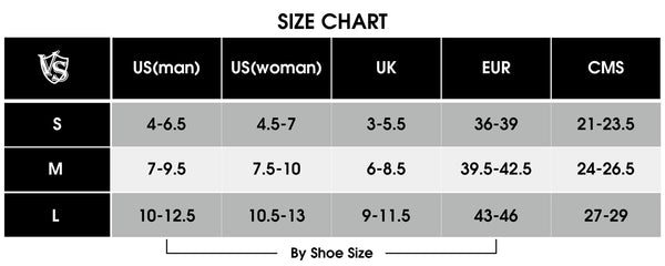 Diabetic Socks (Long) size chart