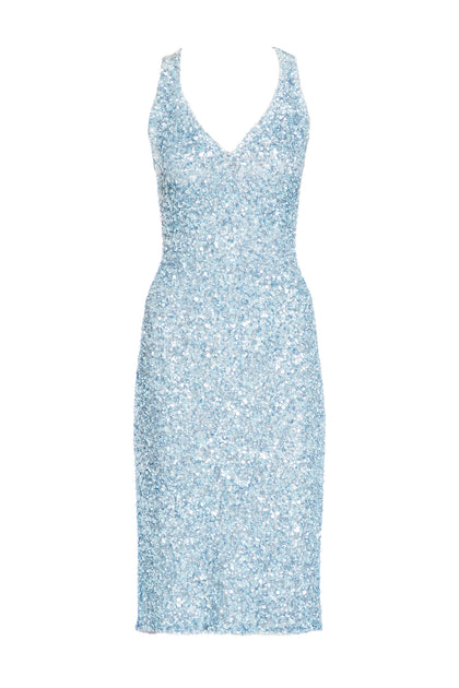 ice blue cocktail dress