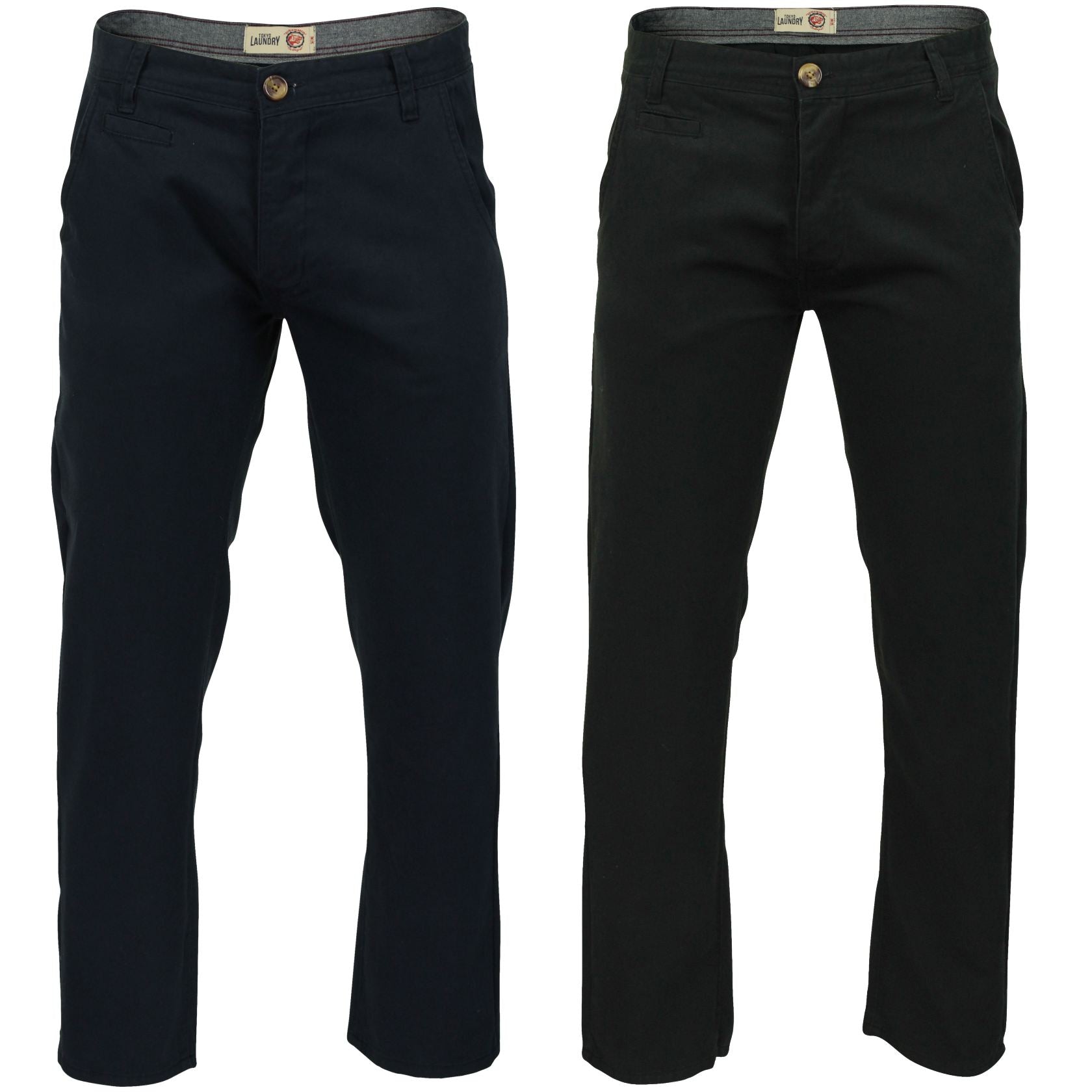 Mens Chino Trousers by Tokyo Laundry 'Damon' Cotton Twill-Main Image